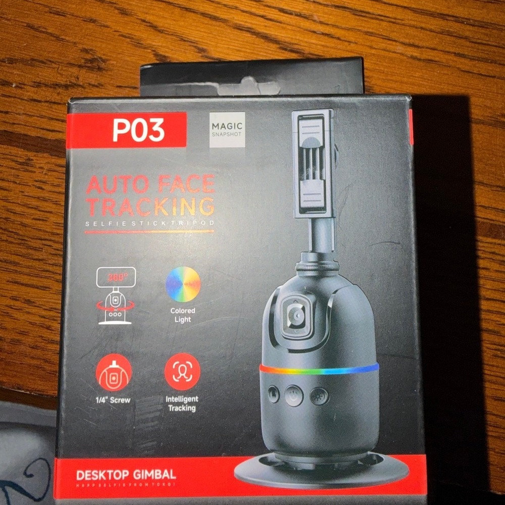 Magic Snapshot P03 Auto Face Tracking Desktop Gimbal 360° Rotation Brand New